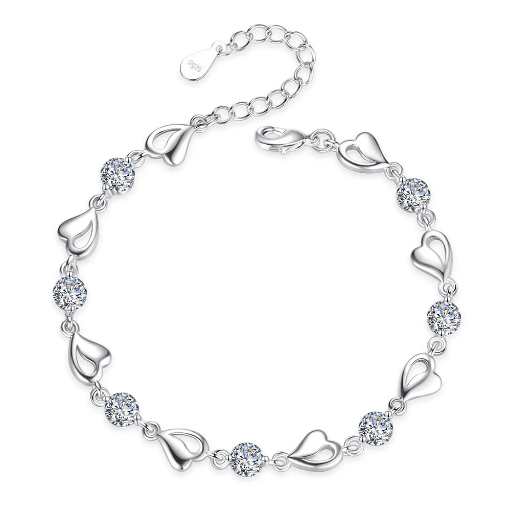 Luxury S925 Sterling Silver Crystal bracelet