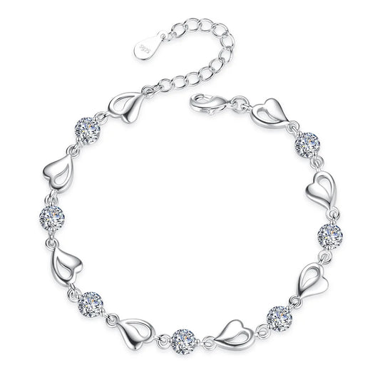 Luxury S925 Sterling Silver Crystal bracelet