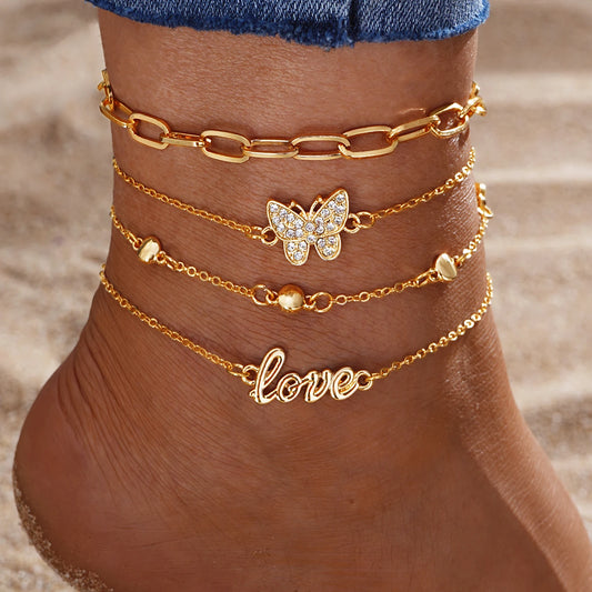 AYLA  Anklets Crystal Woman Fashion